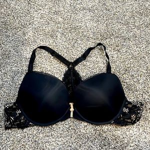 AdoreMe 40B front close black racer back bra